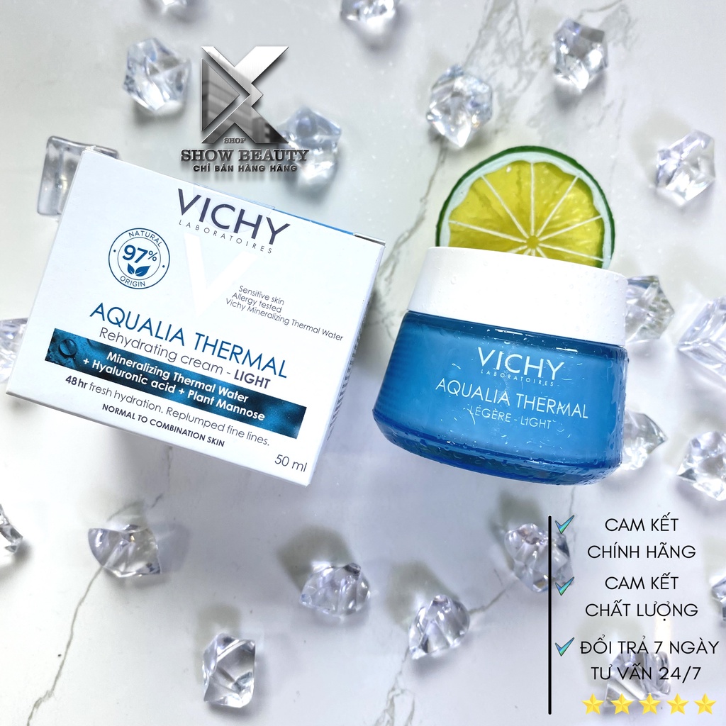 Kem Dưỡng Ẩm Cho Da Khô, Da Mất Nước Và Da Nhạy Cảm Vichy - Aqualia Thermal Light 50ml