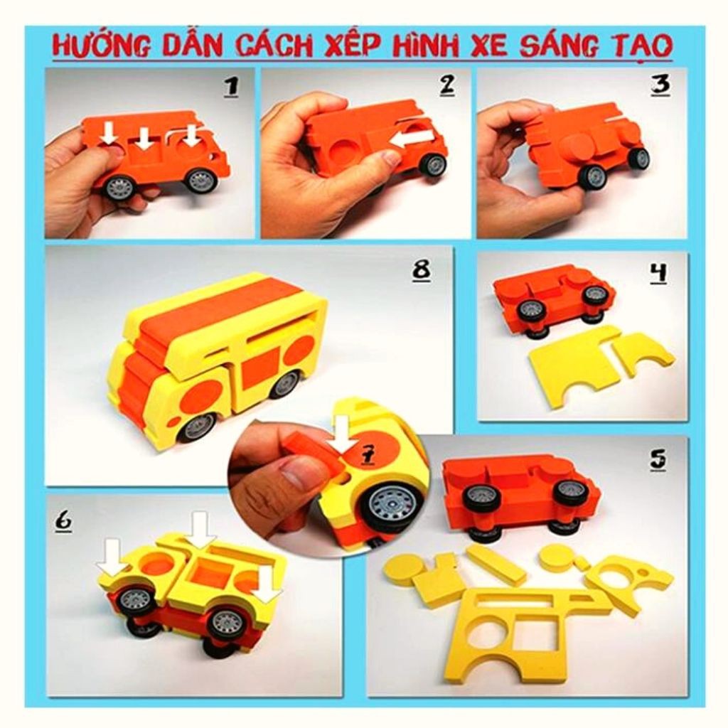 Đồ Chơi Xếp Hình Sáng Tạo-Ghép Hình, Lắp Ráp Đồ chơi giúp con phát triển Tư Duy Thông Minh, Học Màu-Hình Khối ,LGFX