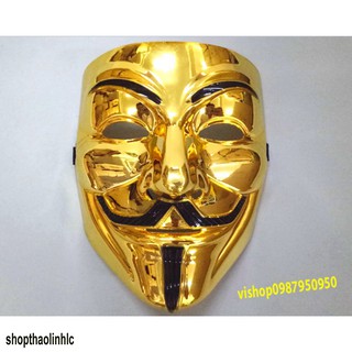 [FREESHIP 20K] - mặt nạ hacker vàng bạc cao cấp