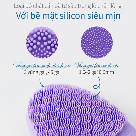 Máy rửa mặt điện WELLDERMA silicon đuôi cá dạng rung mát-xa nhẹ nâng cấp nhiều chức năng và màu sắc