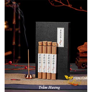 Nhang Trầm hương Nha Trang 4 ống 20gr, đế cắm đồng