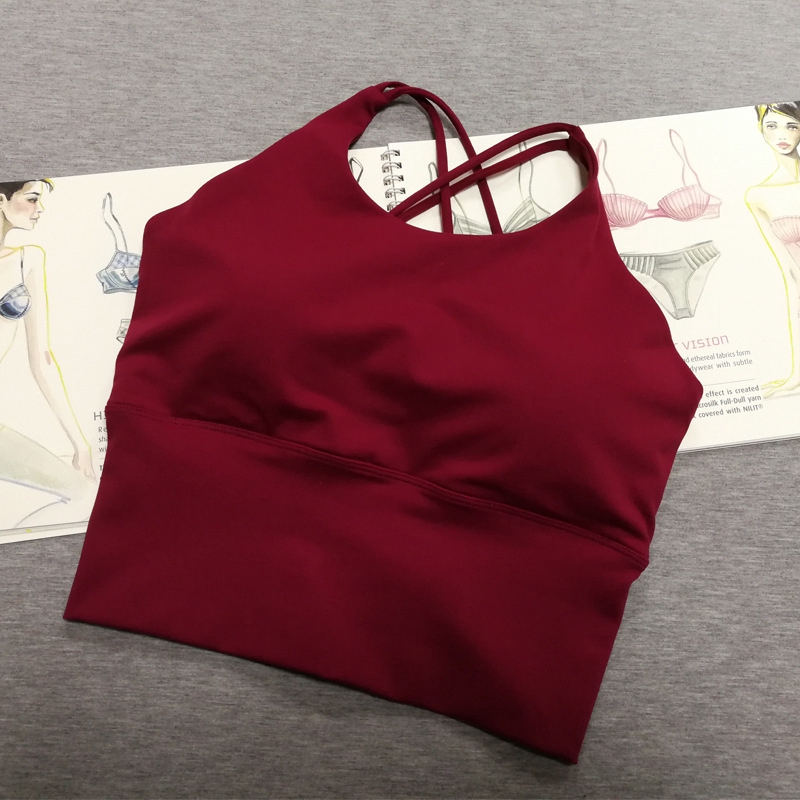 Áo Ngực Thể Thao Thiết Kế Dây Đan Chéo Lưng Quyến Rũ