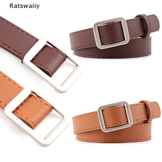 Ratswaiiy Vintage Female Casual Belts PU Leather No Pin Buckle Waistband thumbnail