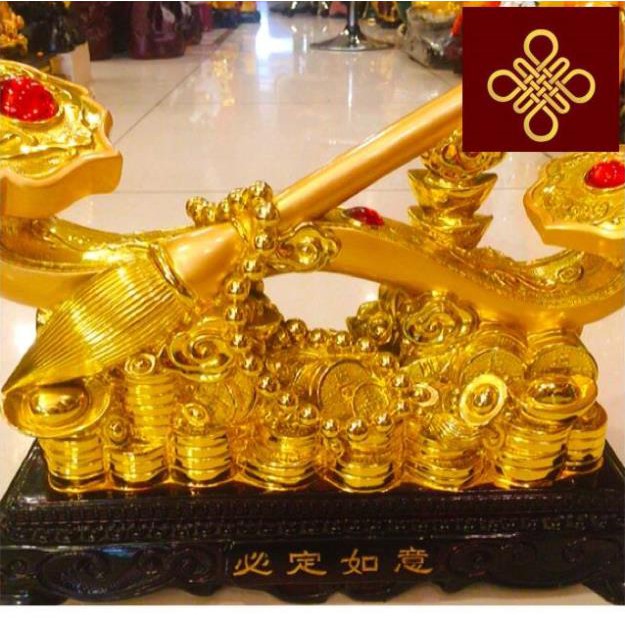 Gậy như ý cây viết thư pháp (biểu tượng của quyền lực, công danh hiển đạt)(cao 32, dài 38, rộng 17)