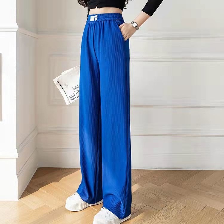 Quần dài SUXI ống rộng lưng cao màu sắc đơn giản thời trang xuân hè cho nữ