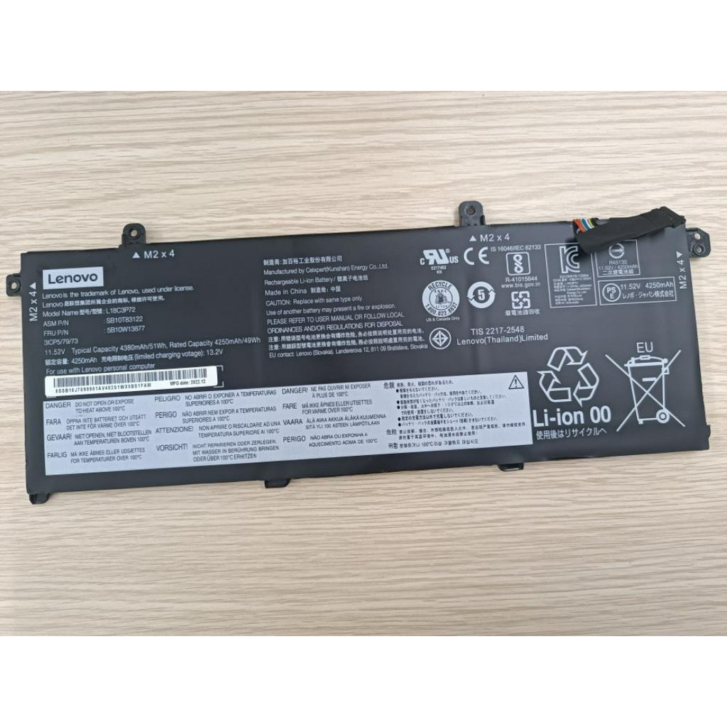 PIN MÁY TÍNH Lenovo ThinkPad X390 X13 Yoga Gen 1 L18L3P72 L18M3P72 L18S3P72 L19M3P71 02DL022 SB10T83171 ZIN NEW