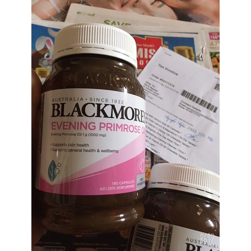 Tinh Dầu Hoa Anh Thảo Blackmores Evening Primrose Oil 190 viên, bổ sung nội tiết | Thế Giới Skin Care