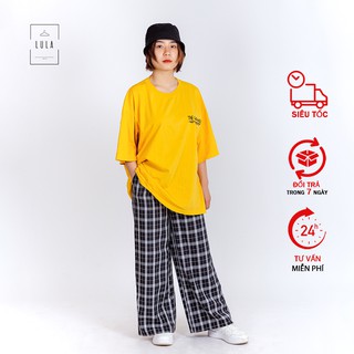 [QUẦN ỐNG SUÔNG CARO] Quần ống rộng nữ caro, Quần ống suông nữ caro đẹp năm 2021
