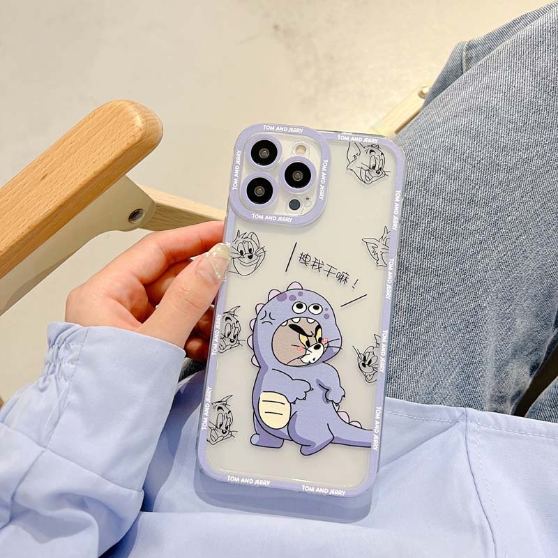 Ốp Điện Thoại TPU Silicon Mềm Chống Bụi Bẩn Chống Sốc In Hình Khủng Long Cho IPhone 13 11 12 Pro Max 7 8 Plus X XR XSMAX
