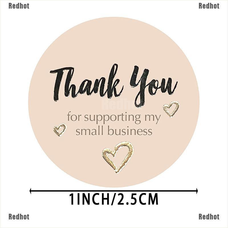 Nhãn Dán Tròn In Chữ Thank You For Supporting My Small Made