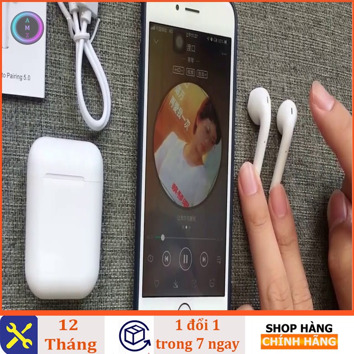 Tai Nghe Blutooth I12s - Không Dây,Có Đế Sạc (Là phiên bản nâng cấp mới nhất có bluetooth 5.0 )