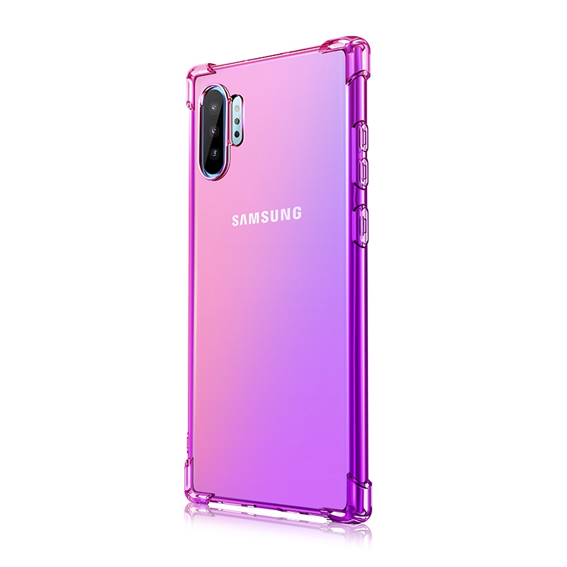 Ốp Điện Thoại TPU Mềm Siêu Mỏng Trong Suốt Màu Gradient Cho Samsung Galaxy Note 10 Pro Plus Lite 9 8 A50 A50S A30S A51 4G