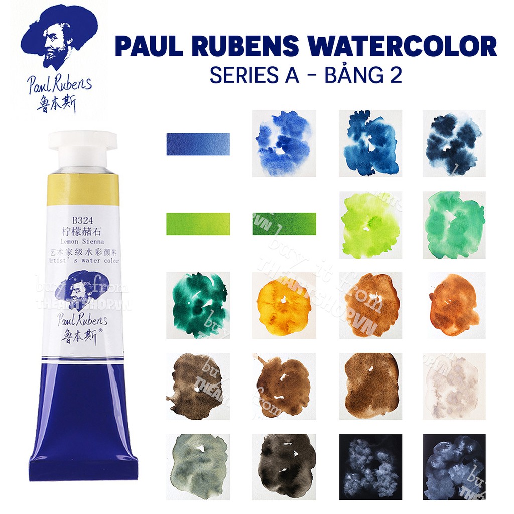 (P2) Màu Nước PAUL RUBENS Dạng Tuýp 18ml (Bán Lẻ) - SERIES A