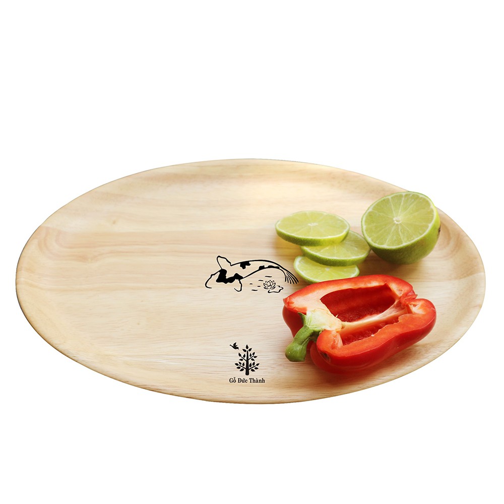 Đĩa gỗ Oval Đức Thành DT26131 [SANG TRỌNG] 27*18.5cm