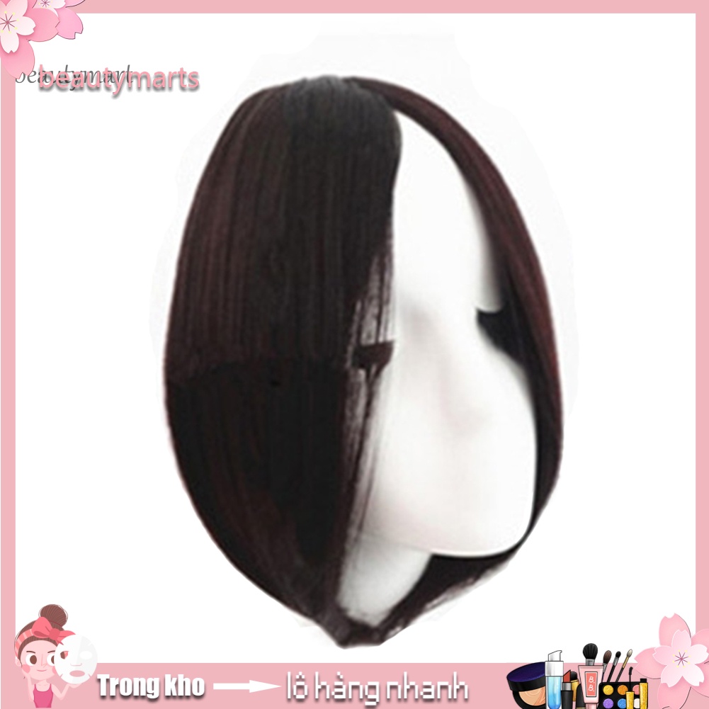 Tóc giả nữ mái xéo tự nhiên thời trang cá tính