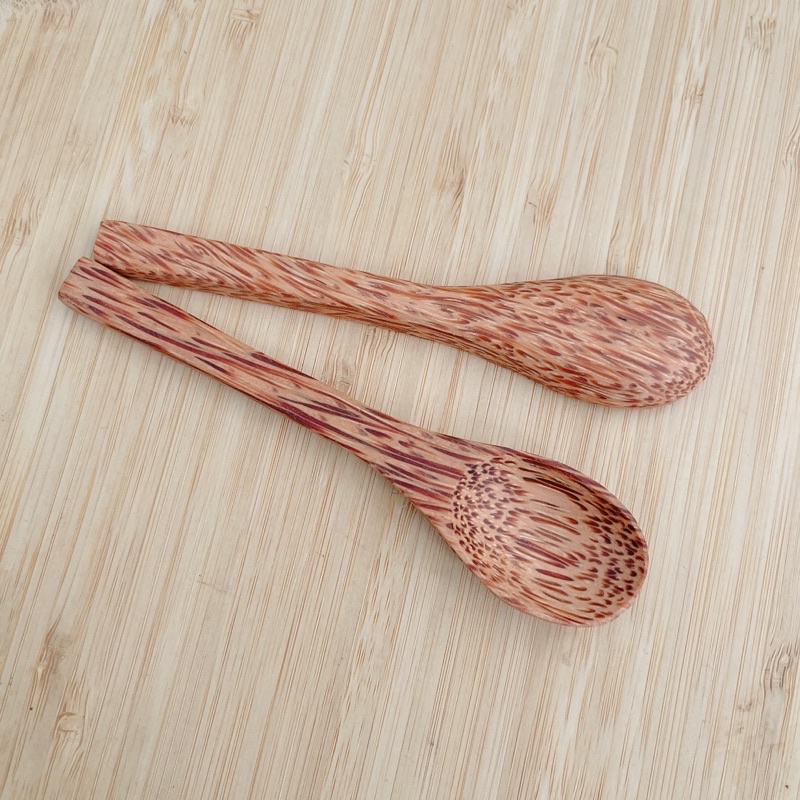 Muỗng gỗ dừa mini 12cm cho em bé, ăn kem, múc gia vị
