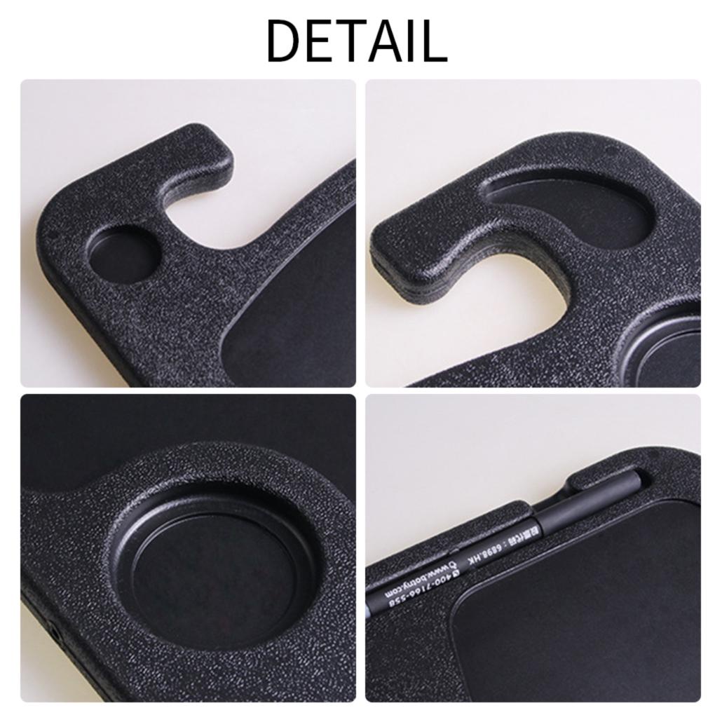 Giá Đỡ Cốc / Máy Tính Bảng / Laptop Gắn Vô Lăng Xe Hơi Màu Đen Tiện Dụng