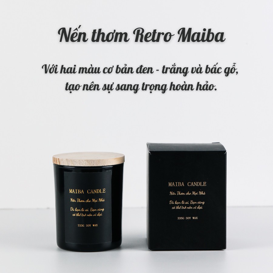 Nến Thơm Bấc Gỗ Retro Wiachnn Cao Cấp, Khử Mùi Thơm Phòng Dùng Trang Trí Nhà Cửa Và Làm Quà Tặng NBG
