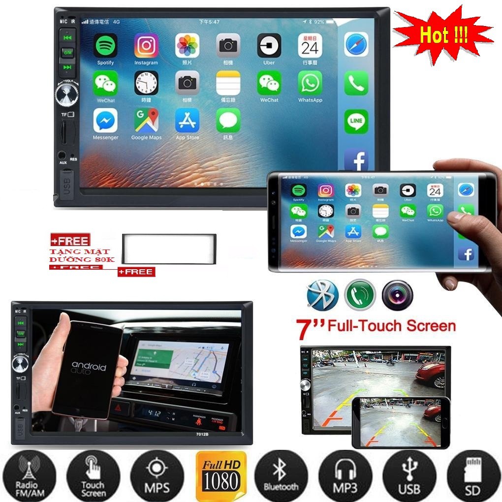 Màn hình DVD ô tô Đầu MP5, đầu dvd giá rẻ, màn hình 7 inch full HD đa chức năng cho xe ô tô