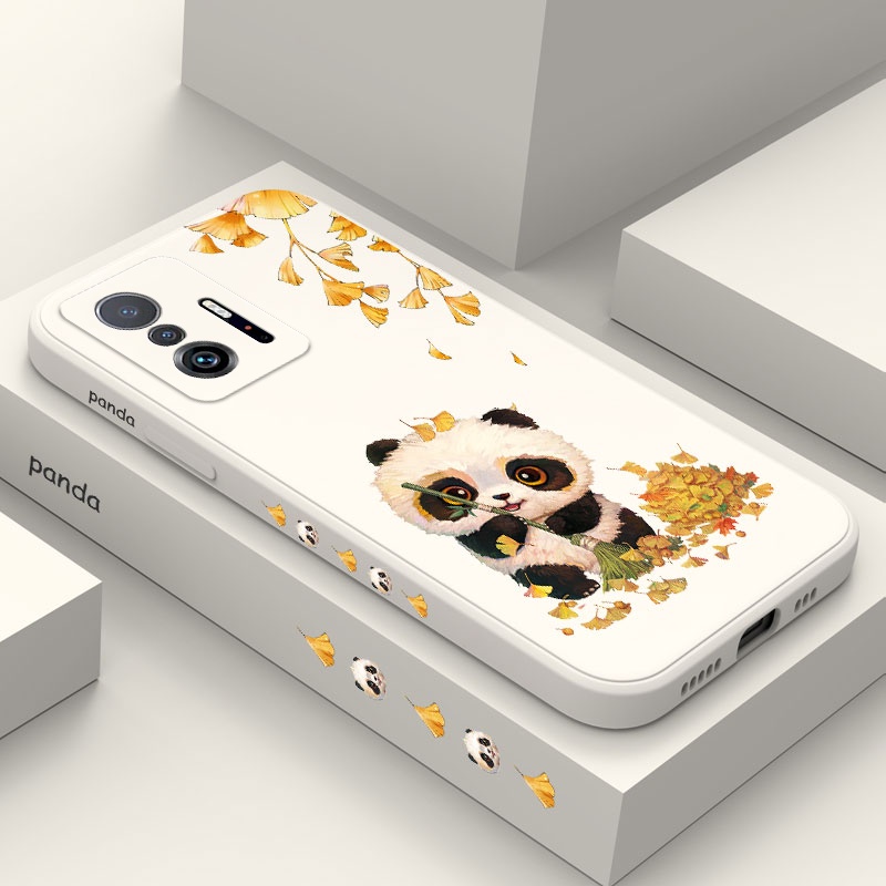 Bao Da Điện Thoại Hình Gấu Trúc Hoạt Hình Cho xiaomi mi 13t 12t 11t 10t pro lite mi 9t pro Ốp