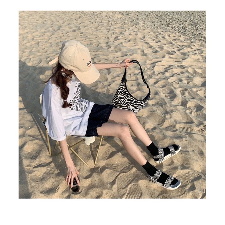 [40CAM] Sẵn Dép sandals ngựa vằn ulzzang