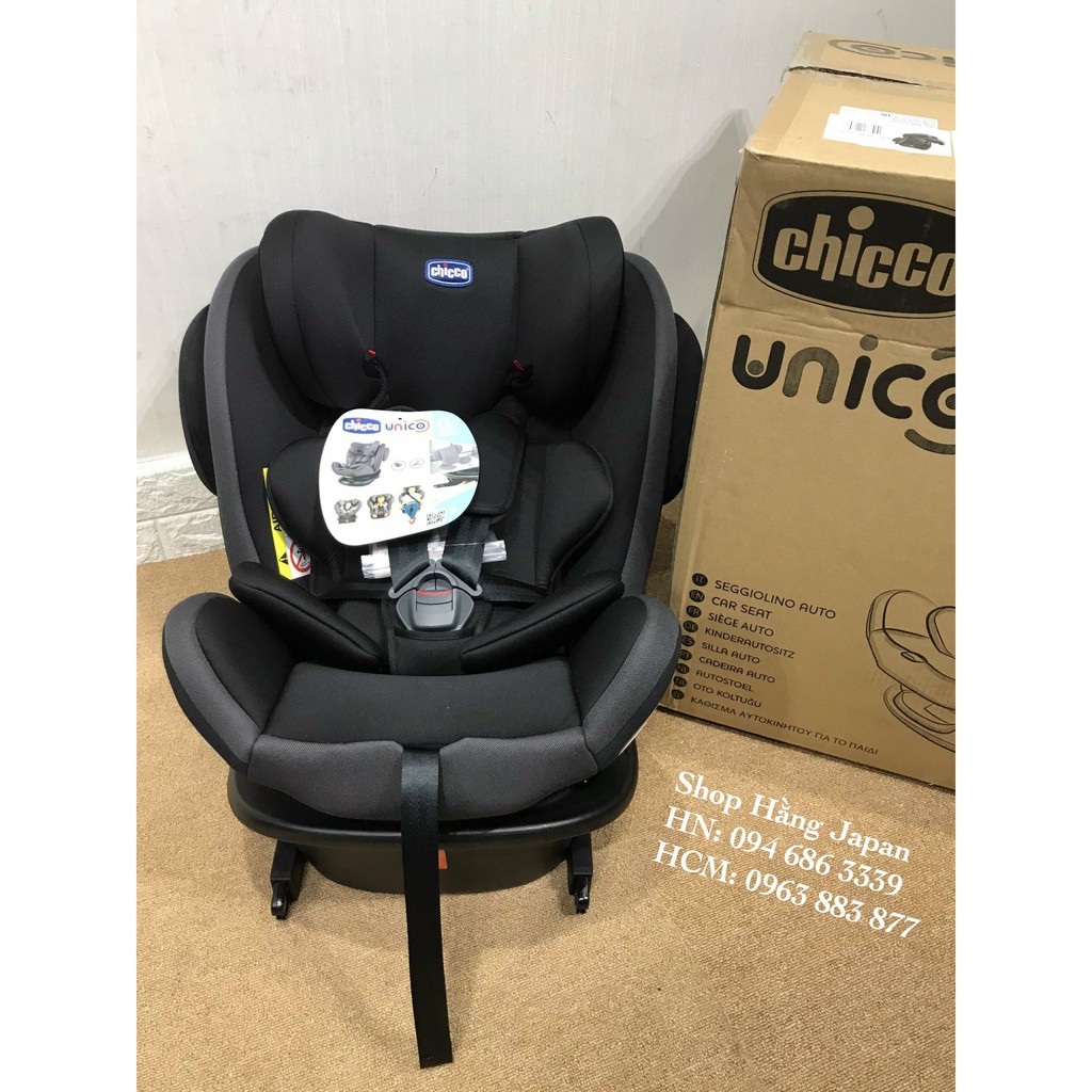 Ghế ngồi ô tô Chicco UNICO ISOFIX xoay 360 độ cho bé từ sơ sinh đến 12 tuổi - HÀNG CHÍNH HÃNG