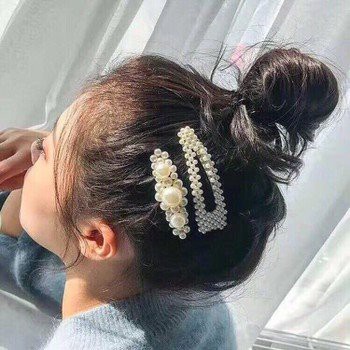 SÉT 4 KẸP TÓC (GIẢ) NGỌC TRAI HOT TREND 2019 CAO CẤP