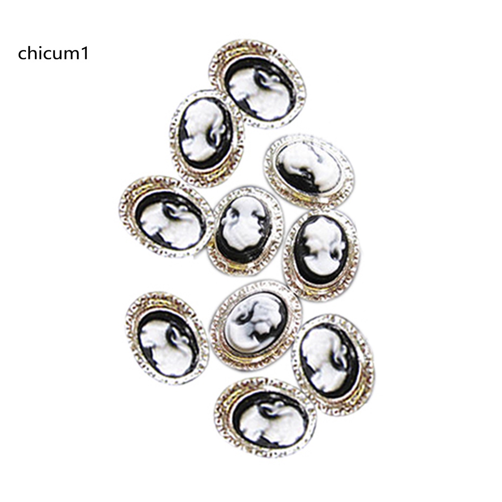 [Hàng mới về] Set 10 phụ kiện trang trí móng tay nghệ thuật kiểu vintage 3d diy