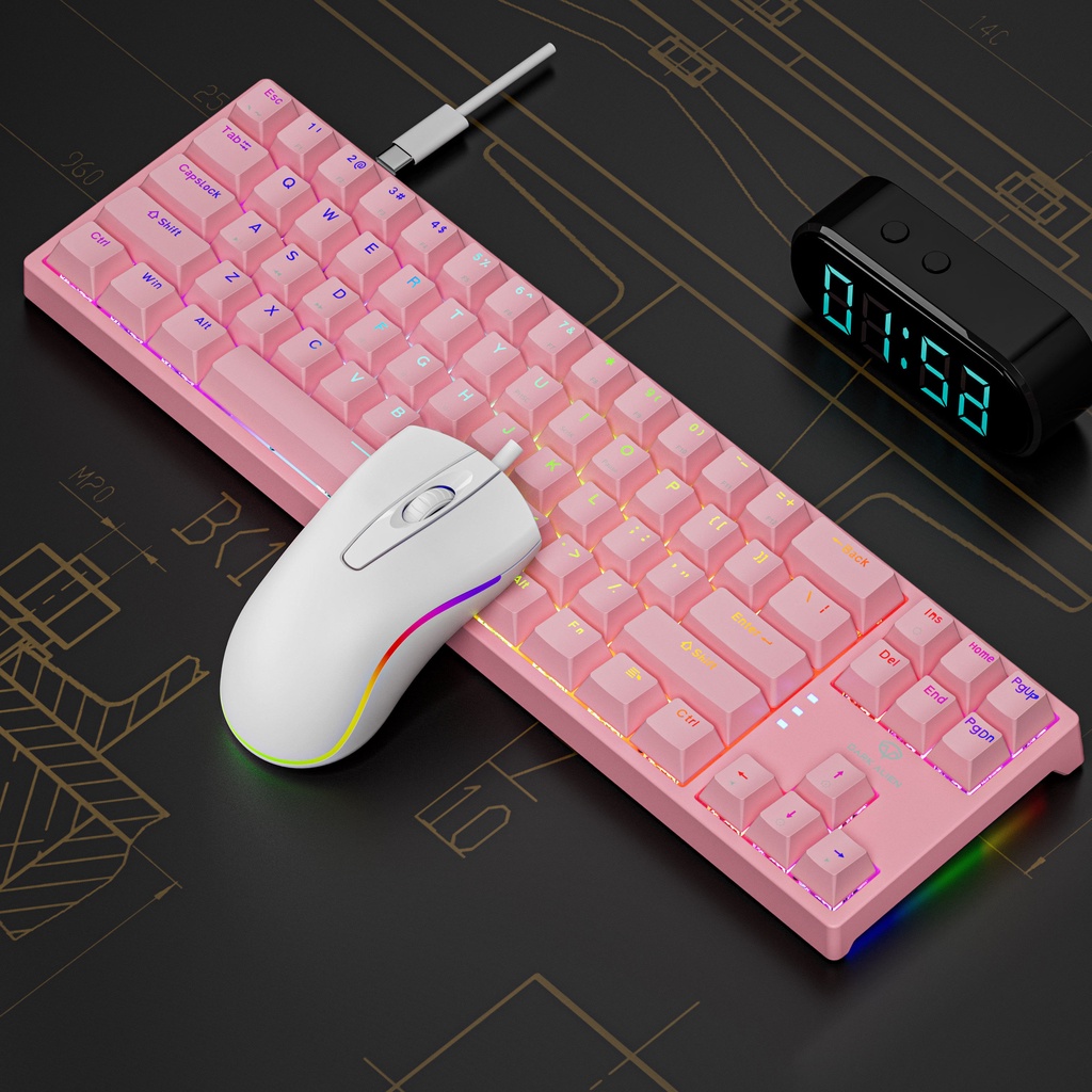 Bàn phím cơ LED RGB K710 LEAVEN Giao hàng trong ngày Thiết kế chèn nóng bàn phím