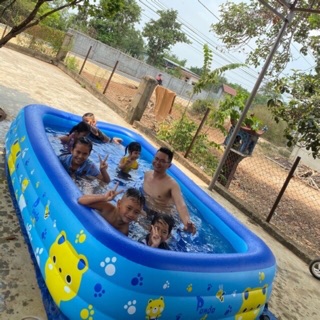 Hồ bơi lớn 250xm , fun hộp kèm bơm điện hai chiều hút và thổi