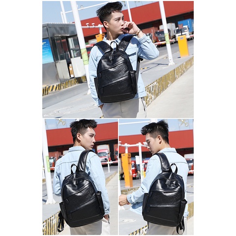 Balo da nam, Balo thời trang nam MCM size 30*40cm cao cấp, chống thấm nước M450