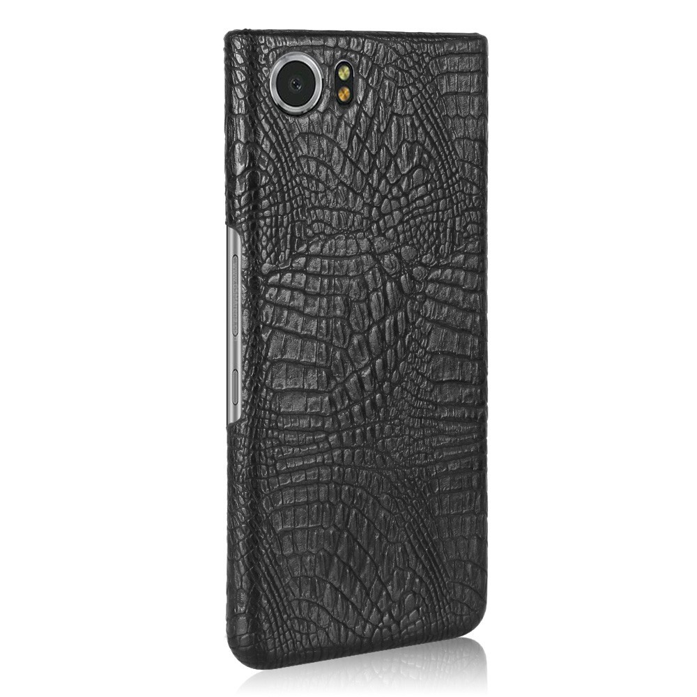 For BlackBerry KEYone Case Luxury Vintage Crocodile Pattern PU Leather