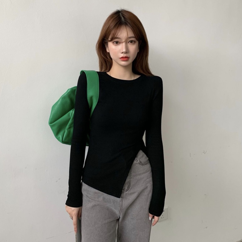 NRVP Áo Thun Nữ Tay Dài 100% Cotton Thời Trang Hàn Quốc