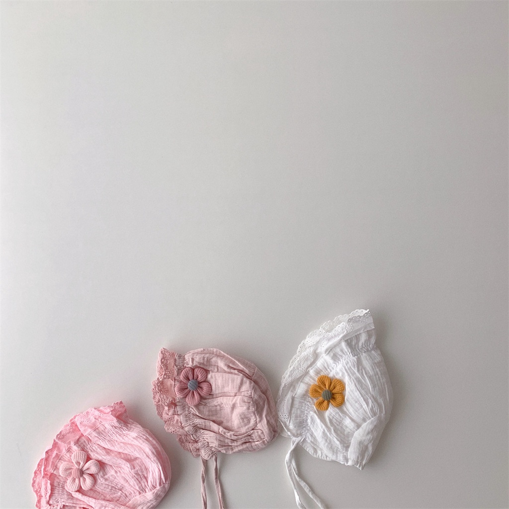 Mũ che thóp cho bé gái dễ thương 3 màu