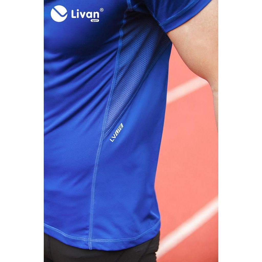 Áo Chạy Bộ Siêu Nhẹ Nam Running LIVAN SPORT màu xanh 5 In 1 Siêu Nhẹ Thoáng Mát Kháng Khuẩn Nhanh Khô