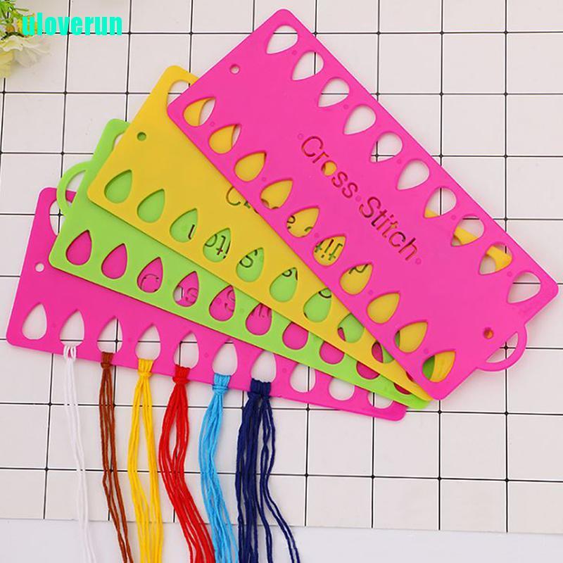 uloverun Plastic Cross Stitch Row Line Board Embroidery Thread Yarn Organizer