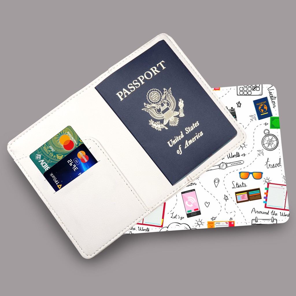 Ví đựng Hộ Chiếu/Passport Du Lịch Nam - Nữ ( in tên cá nhân ) AROUND THE WORLD- LT017 STORMBREAKER