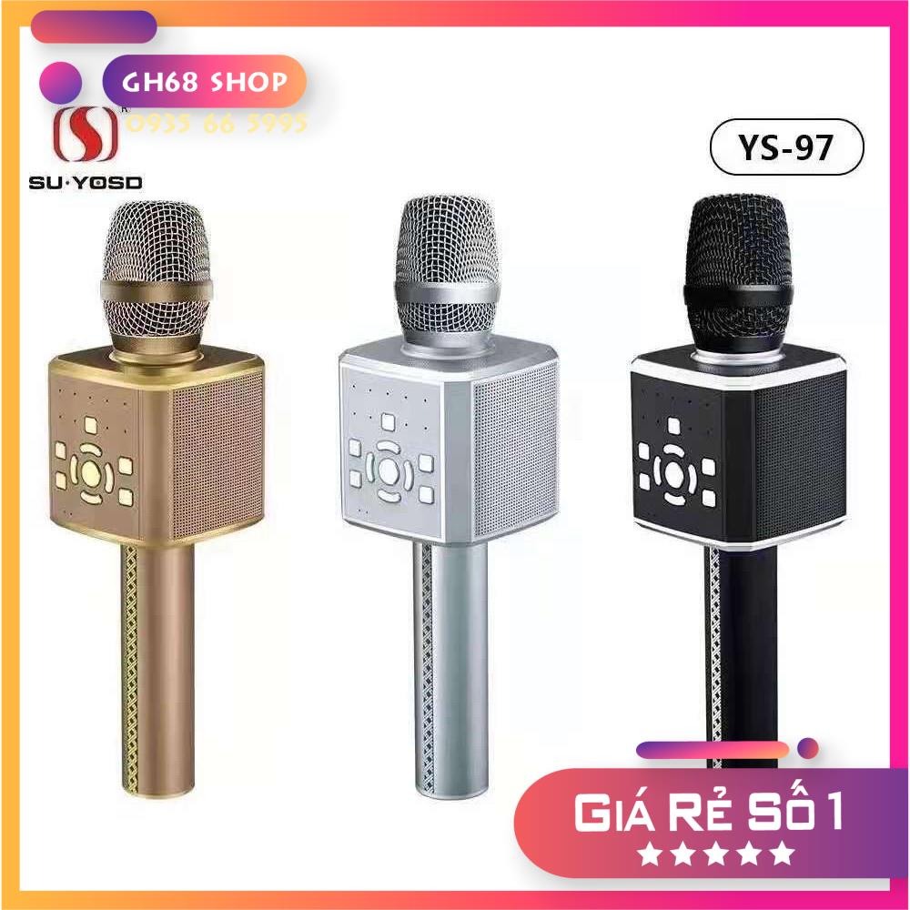 Mic YS97 Micro karaoke kiêm loa bluetooth. Chính hãng có chế độ antu-tune