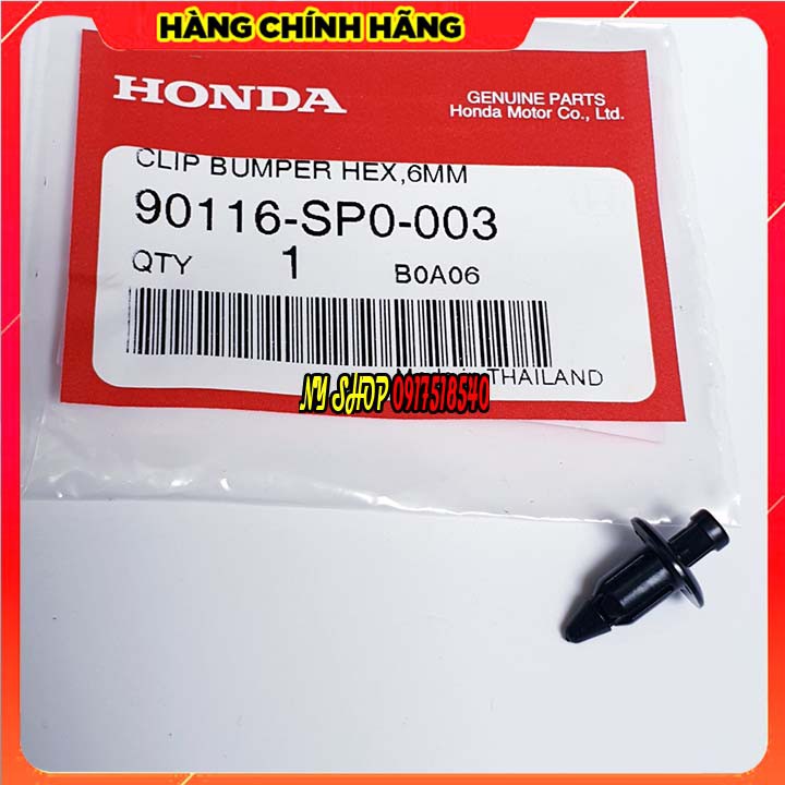 Combo Chốt Cài - Vít Nhựa Bấm 6mm Chính Hãng Honda Nhập Thái