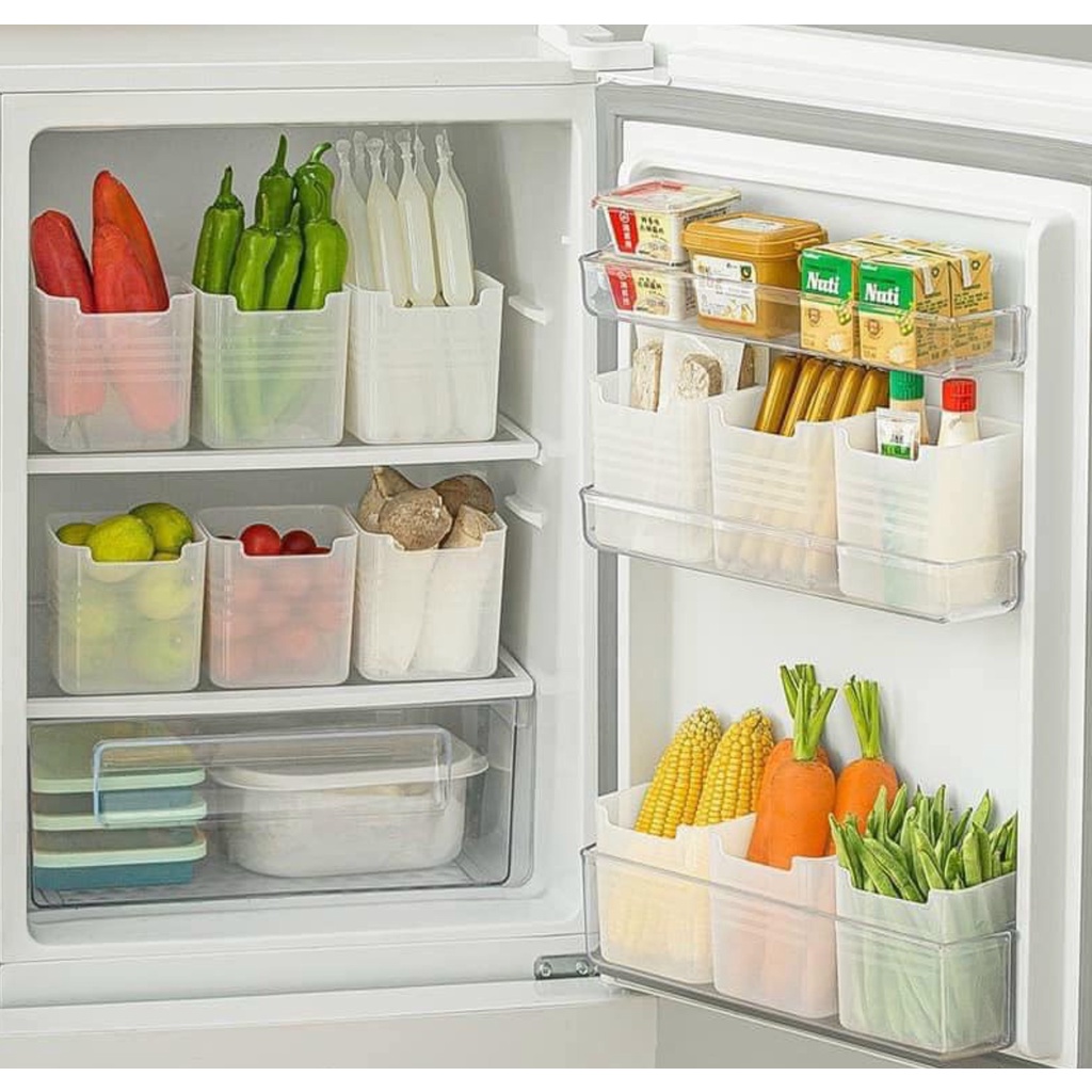 Hộp Đựng Đồ Dùng Treo Bên Hông Tủ Lạnh Hình Chữ Nhật Hai Cách Sử Dụng Tiện Lợi