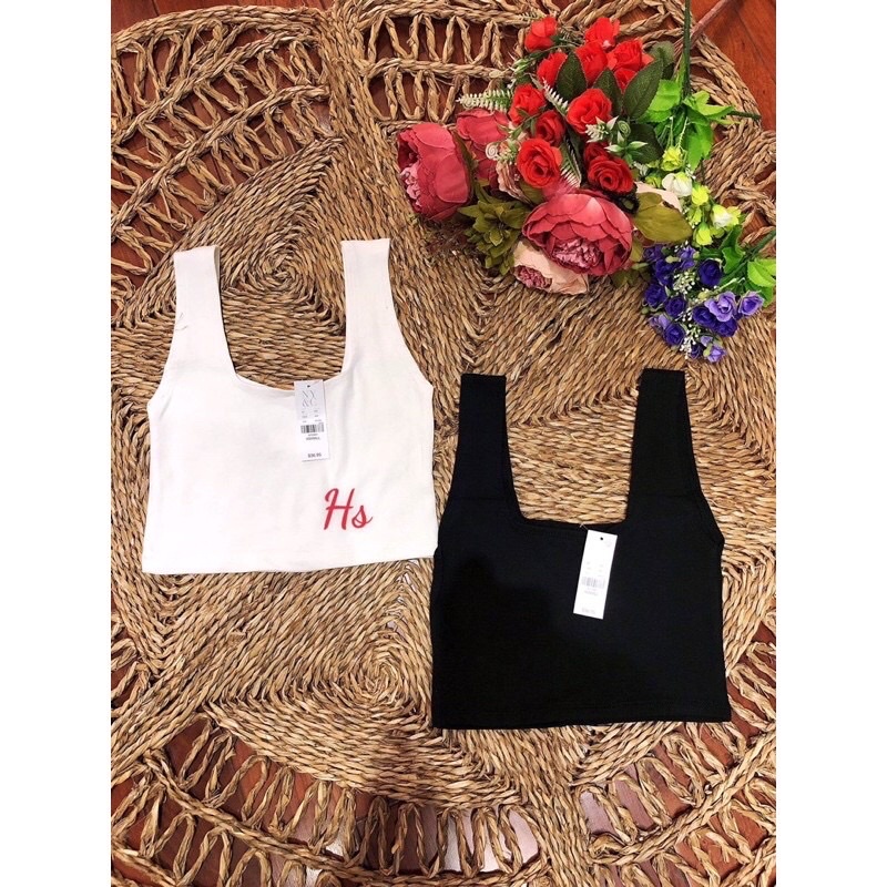 Áo croptop Nữ Hai Dây Cổ Vuông siêu hot. Áo Crt Nữ Ba Lỗ Hai Màu Siêu xinh