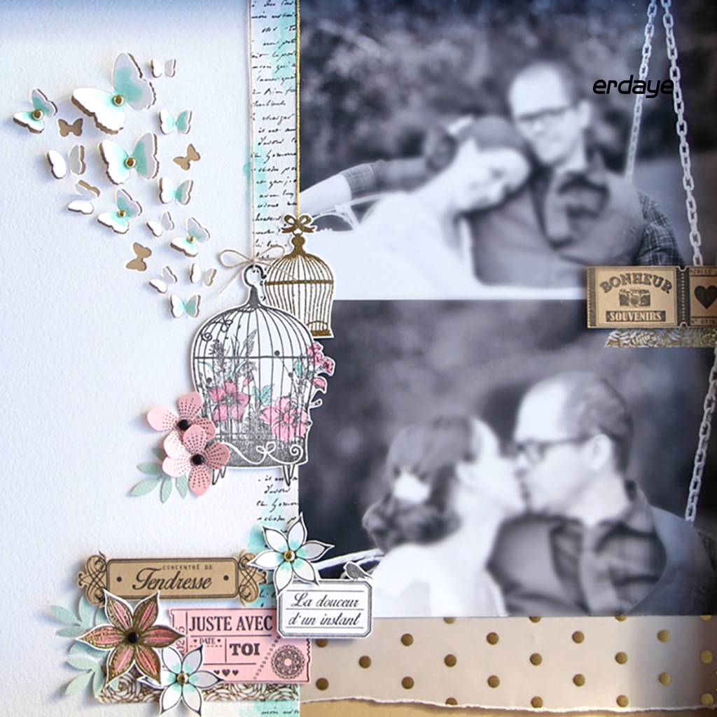 Khuôn cắt giấy làm từ kim loại hình bướm thời trang trang trang trí Scrapbook
