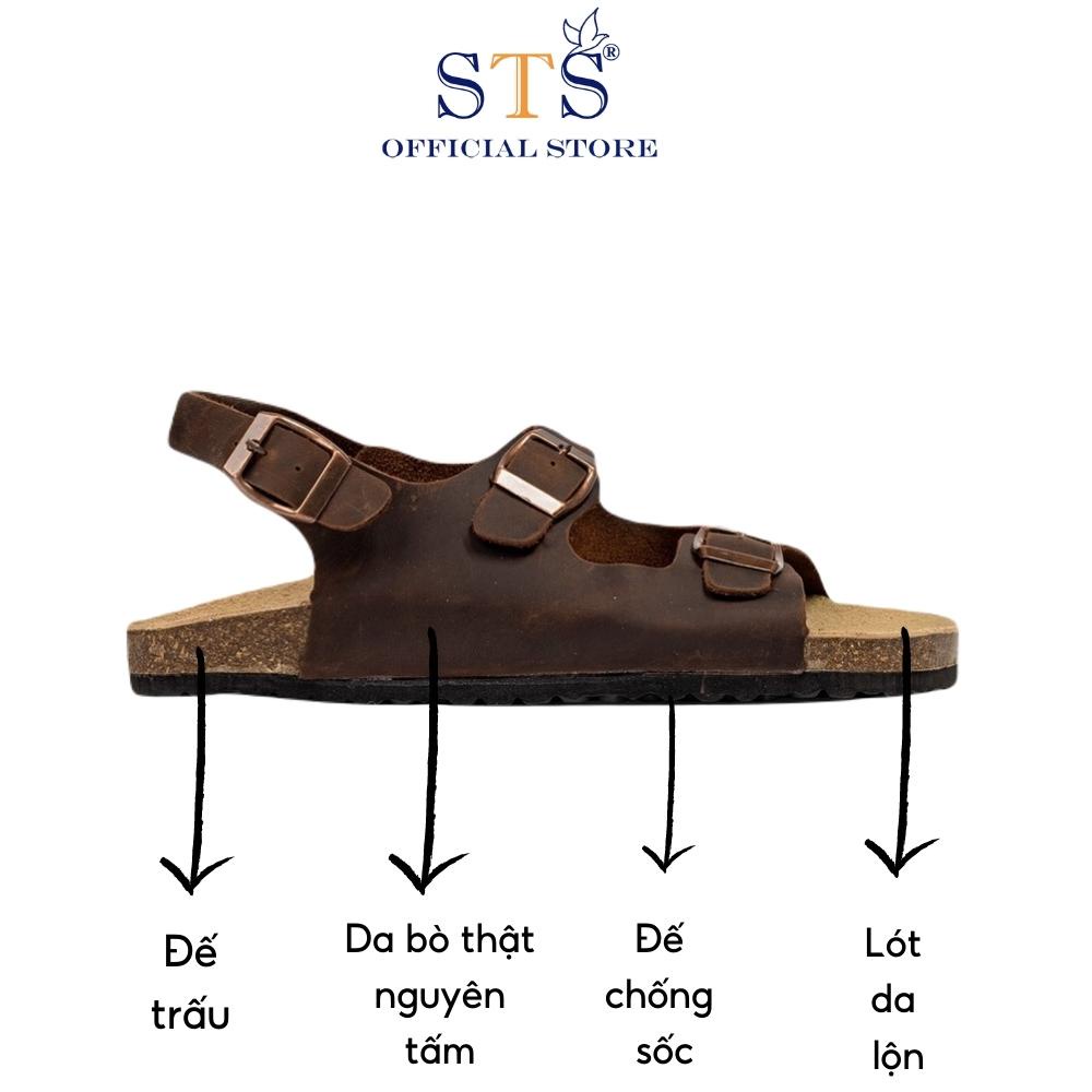 Giày Sandal quai ngang Birken đi biển quai hậu đế trấuhàng cao cấp xuất khẩu ST02