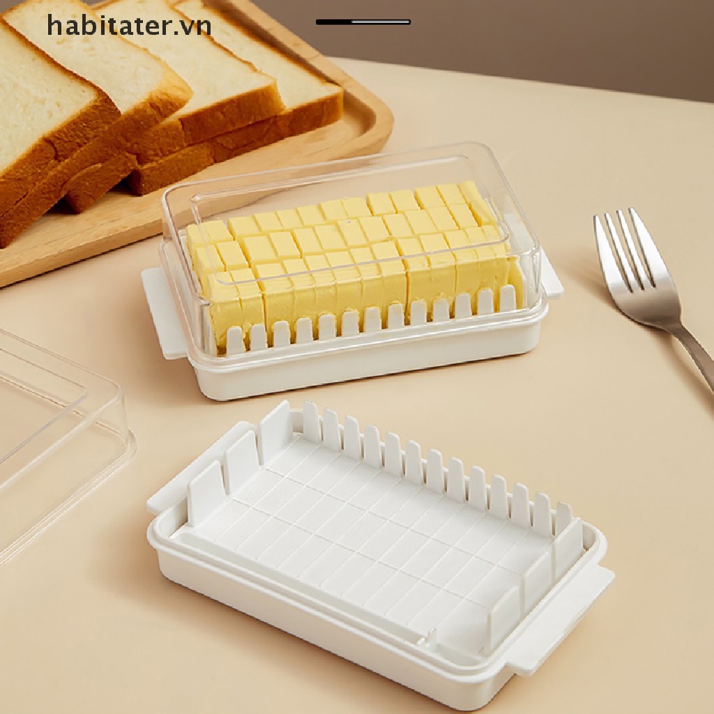 Khay Đựng Bơ / Phô Mai Trong Suốt Có Nắp Đậy Tiện Dụng Cho Nhà Bếp