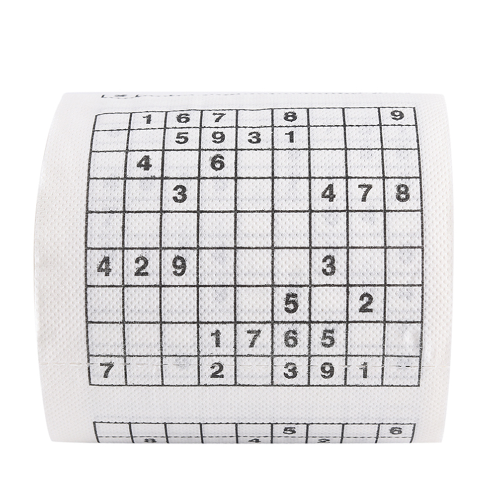 1 Cuộn 2 Cuộn Giấy Vệ Sinh Mềm Mại In Số Sudoku Vui Nhộn