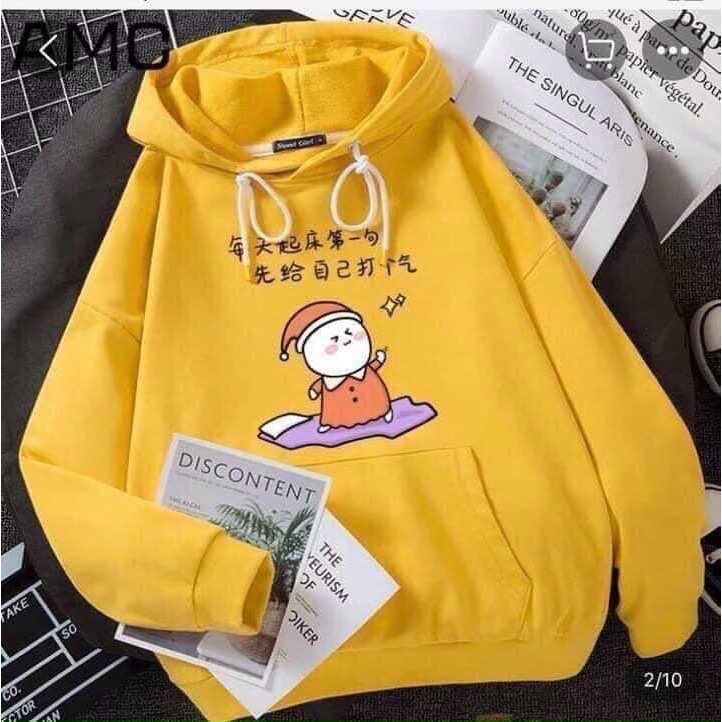 ÁO KHOÁC NỈ HOODIE NỮ CHỮ NHẬT CỰC CUTE