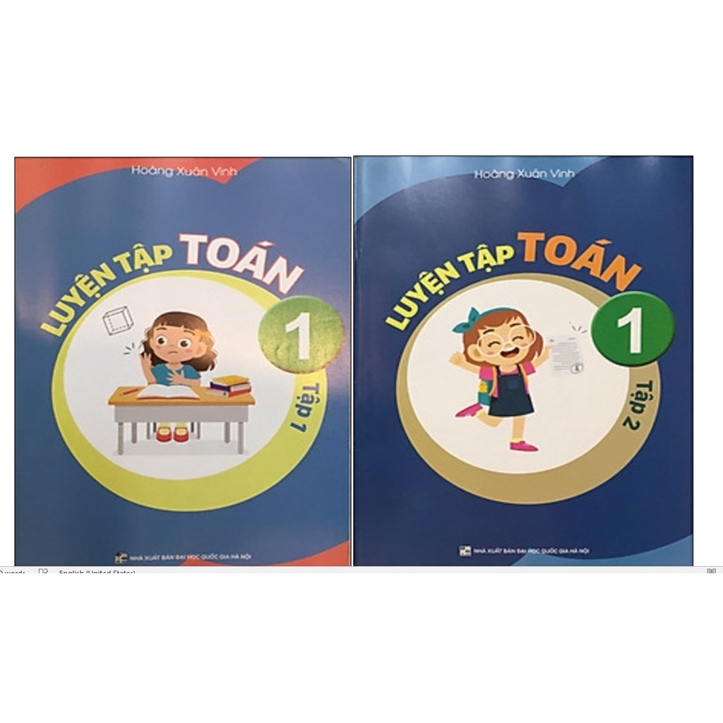 Sách - Combo: Luyện tập toán 1 Tập 1 + Tập 2