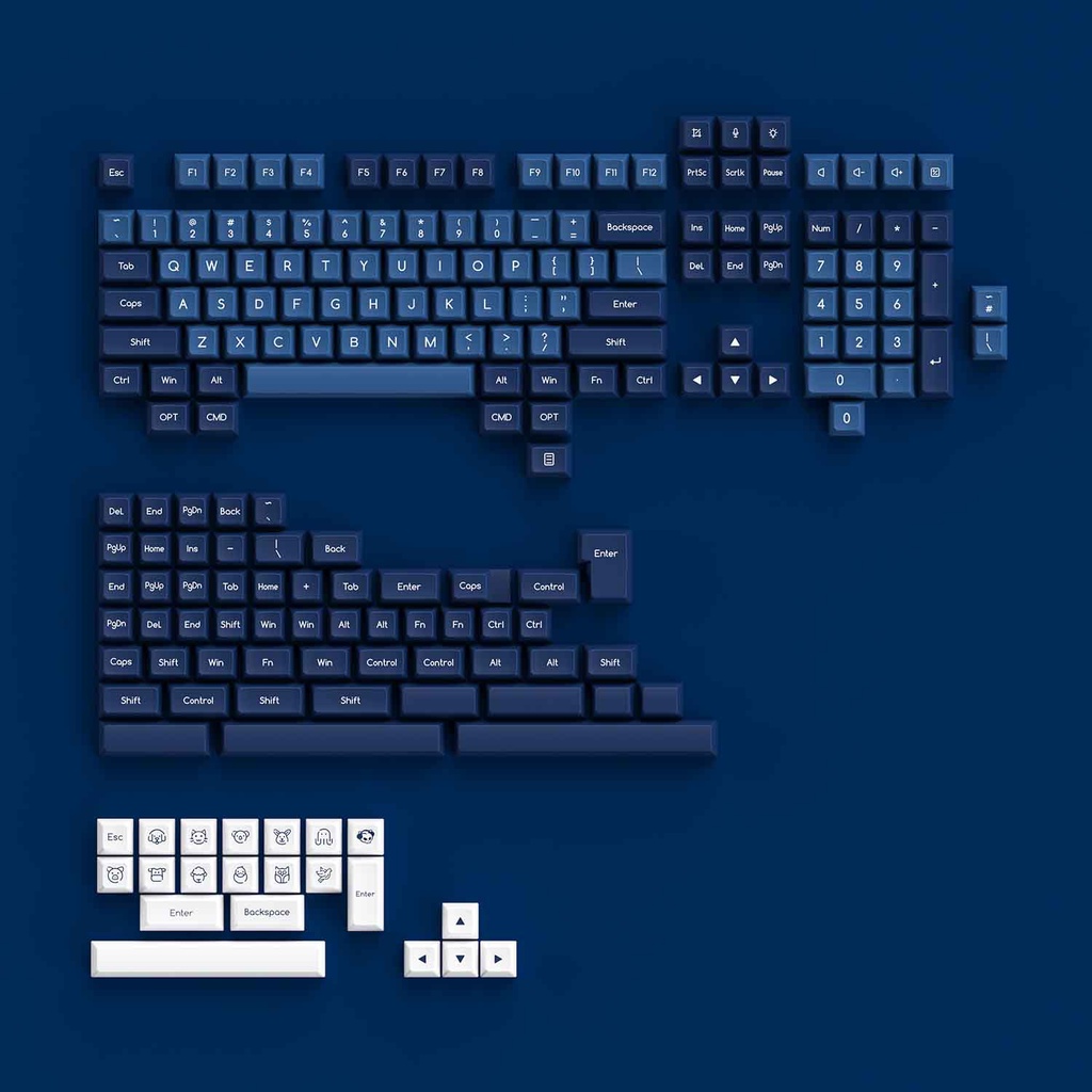 Bộ nút Keycap bàn phím cơ AKKO Keycap Set – OceanStar (ABS Double-Shot / SAL profile / 195 nút)