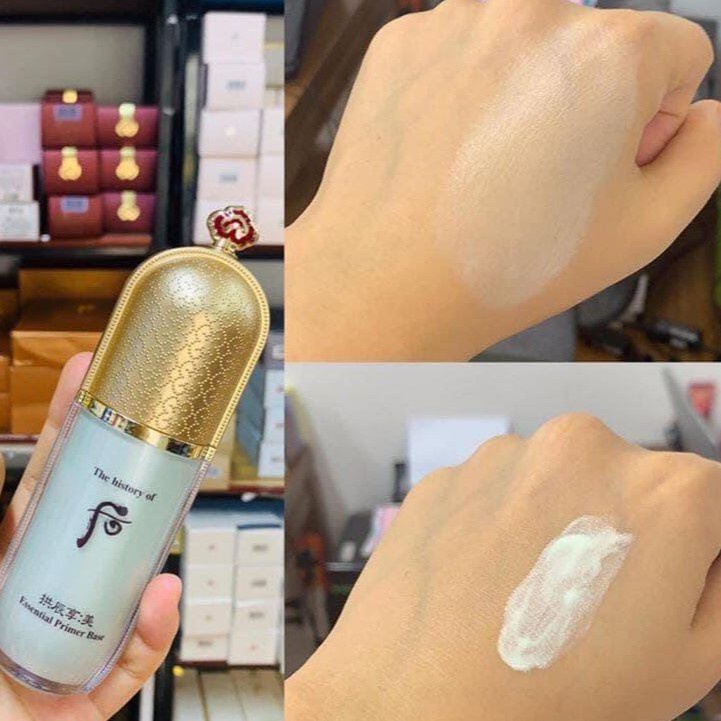 Kem lót trang điểm che khuyết điểm Whoo xanh Essential Primer Base 1ml , kiềm dầu cực đỉnh , tone 21 trắng đẹp lung linh