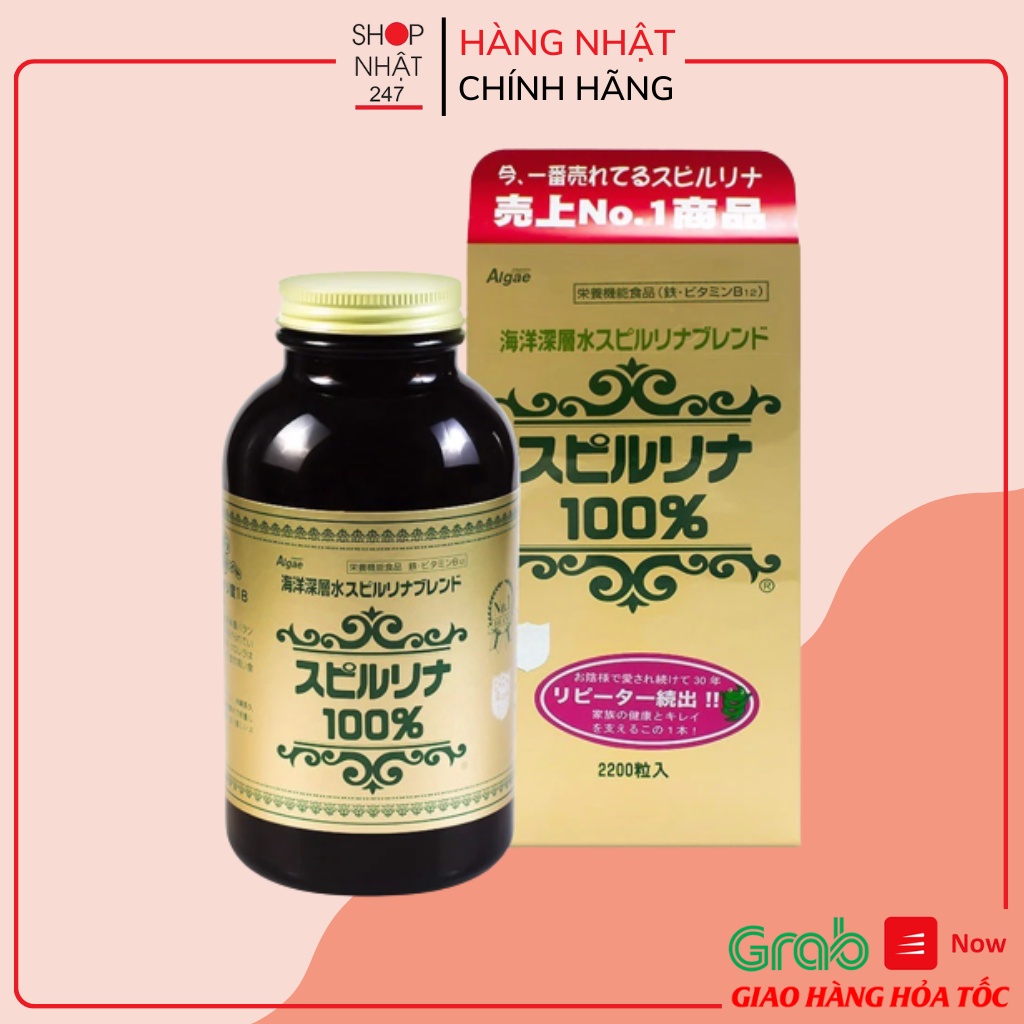 [Hỏa Tốc HN] Tảo Xoắn Tem Đỏ 2200 viên Spirulina Nội Địa Nhật Bản Date 2024